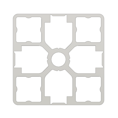10-4545S4-0-500MM MODULAR SOLUTIONS EXTRUDED PROFILE<br>45MM X 45MM SMOOTH SIDES TEAR AWAY, CUT TO THE LENGTH OF 500 MM